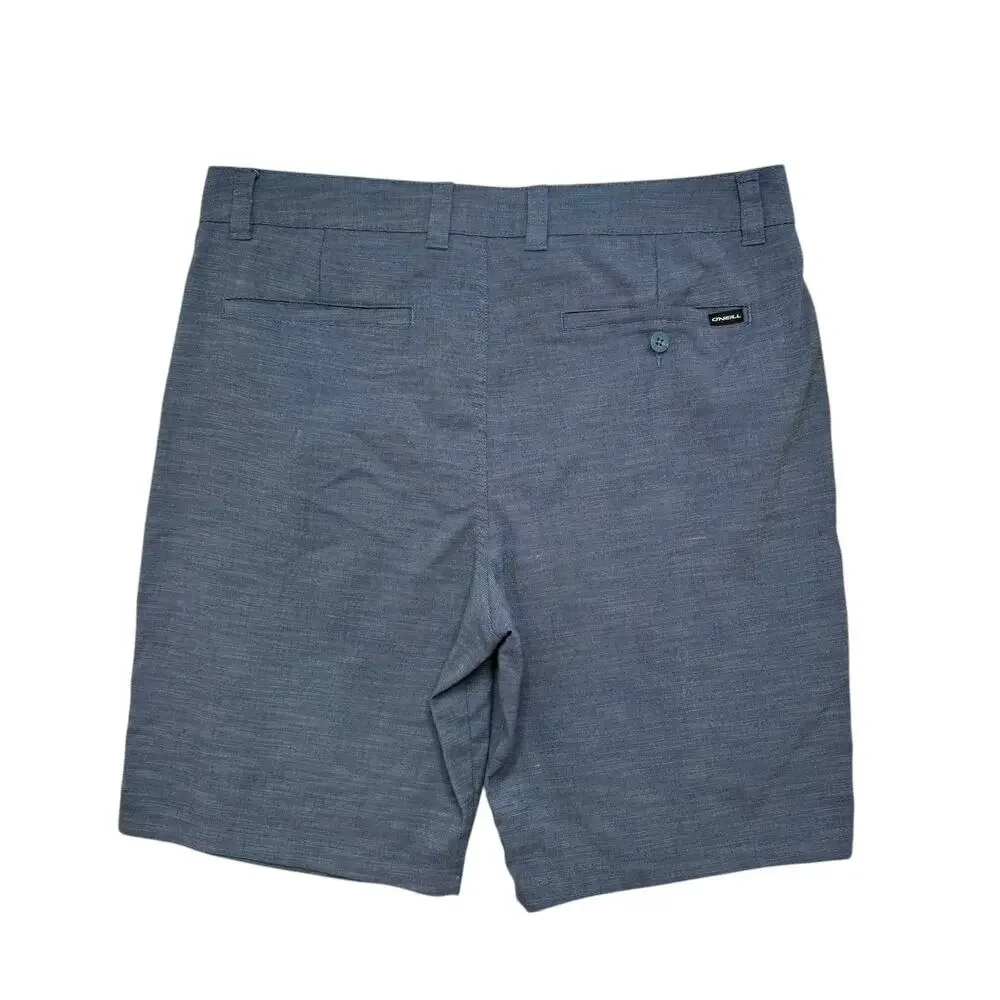 O’NEILL Blue Micro Dot Walking Shorts Size 34 Mens Polyester Viscose Dad